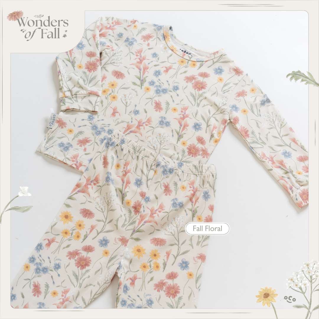 Fall Floral Toddler Pajamas