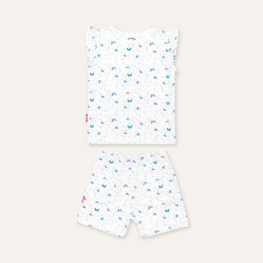 Barbie Ruffle Short Set in Cosmic Butterflies