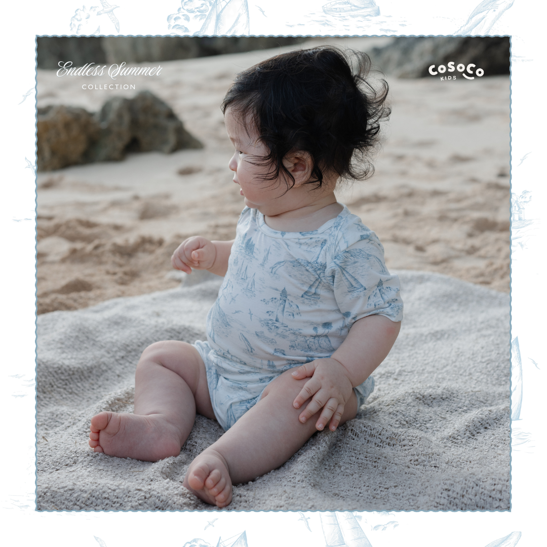 Coastal Blue Baby Bloomer Set
