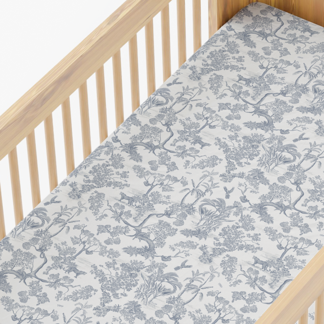 Jungle Toile Cribsheet (up to 70 x 140 cm)