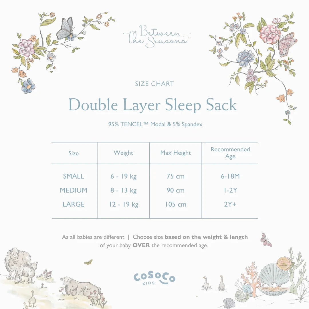 Double Layer Sleep Sack in Salt Air