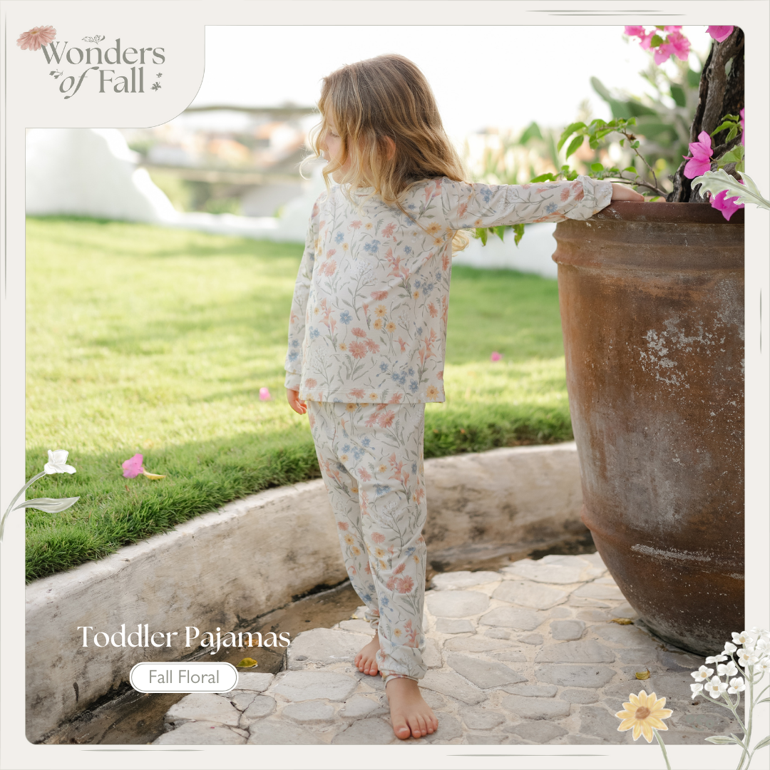 Fall Floral Toddler Pajamas