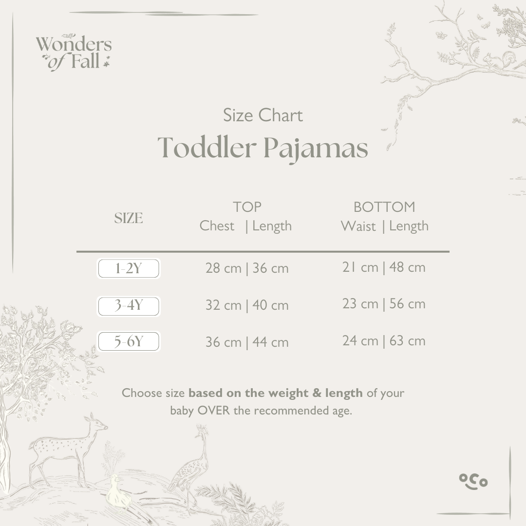 Fall Floral Toddler Pajamas