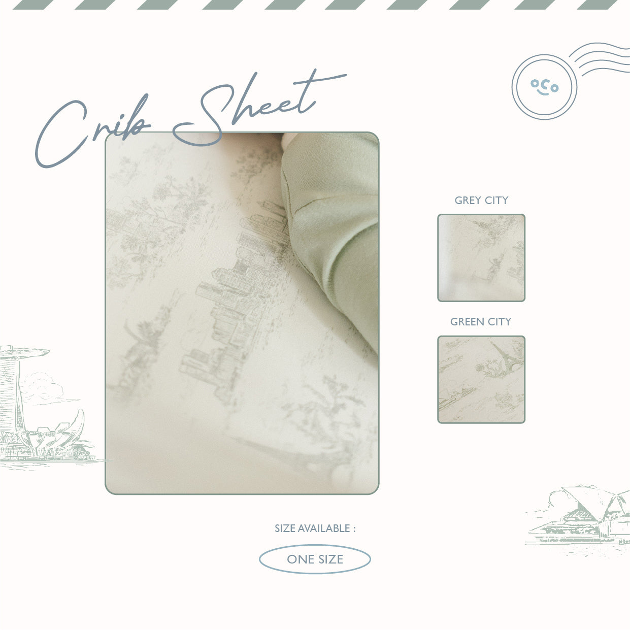 Cityscape Crib Sheet