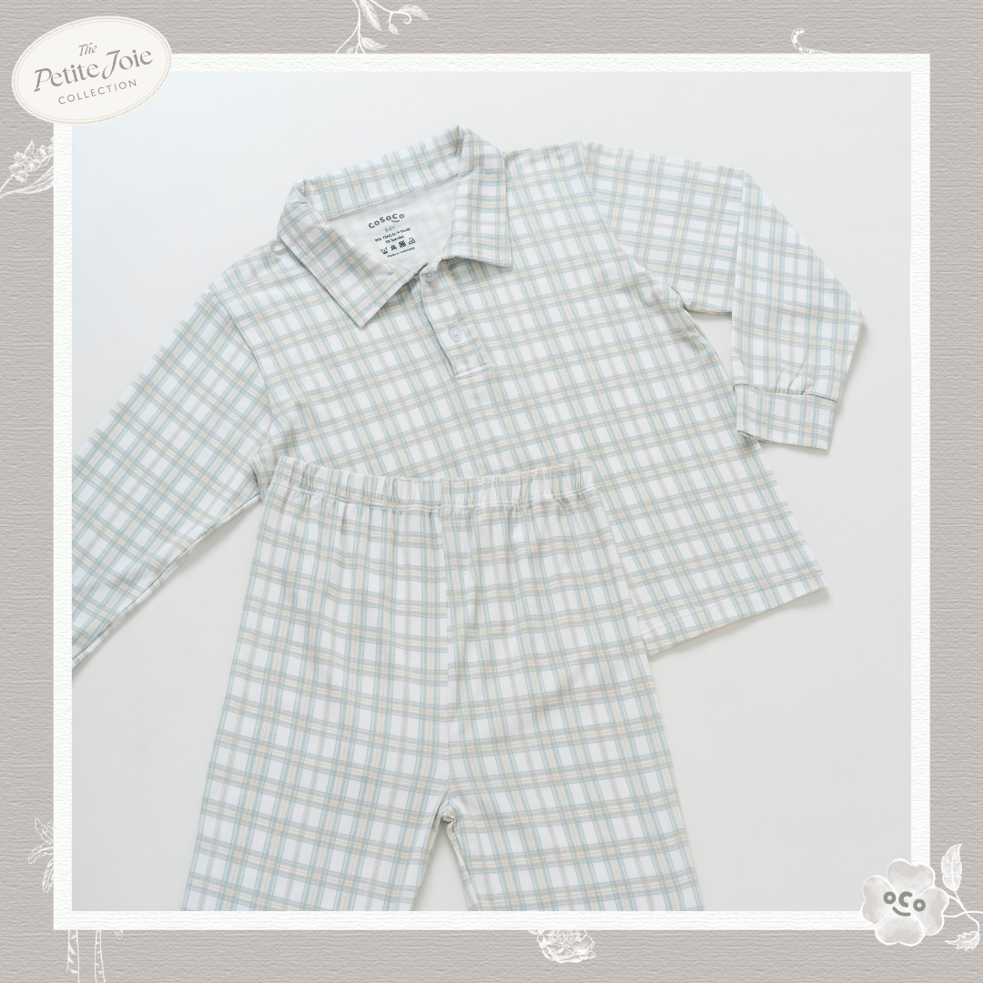 Spring Check Polo Pajamas Set