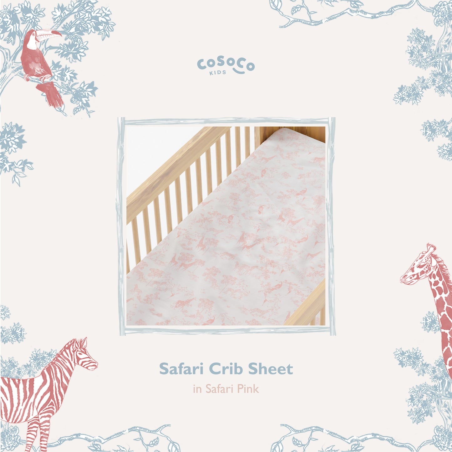 Safari Pink Cribsheet