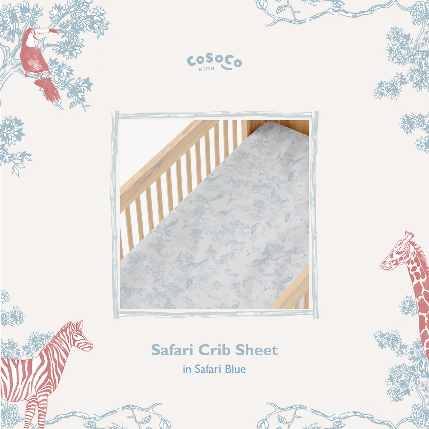 Safari Blue Cribsheet