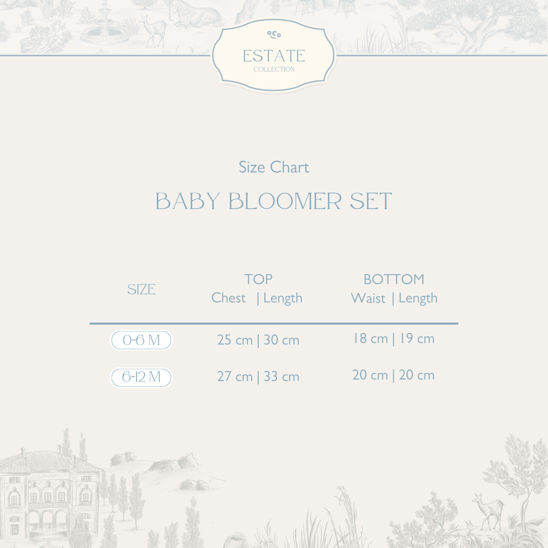 Estate Blue Baby Bloomer Set