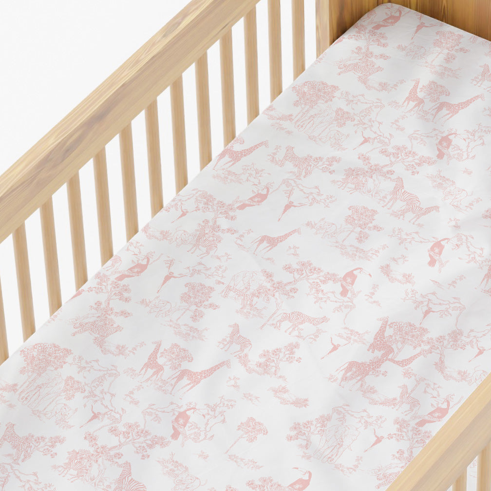 Safari Pink Cribsheet