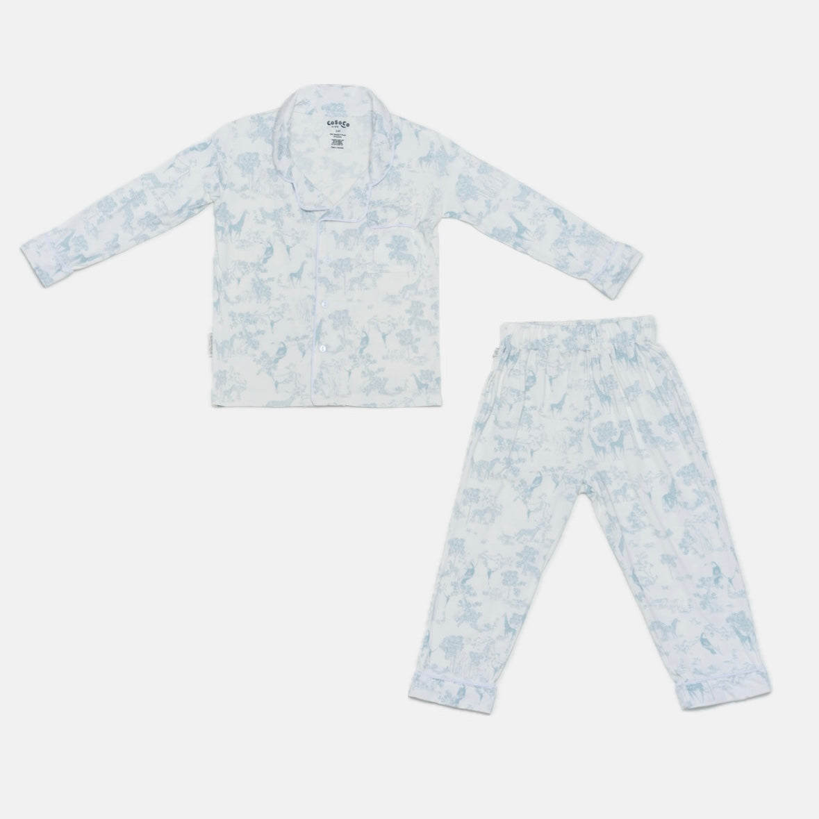 Safari Blue Classic Button Pajamas