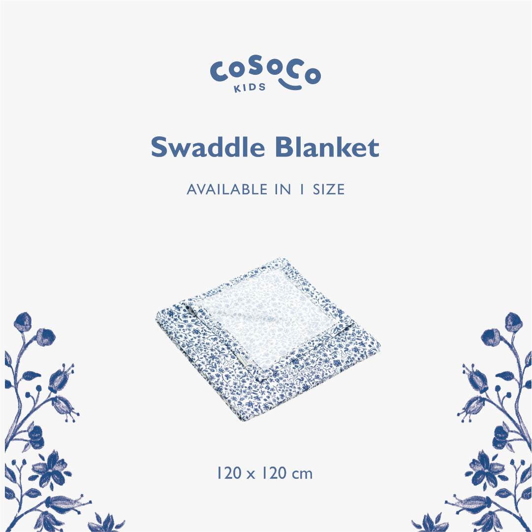 Botanic Blue Swaddle