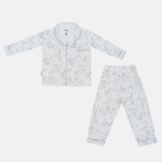 Safari Grey Classic Button Pajamas