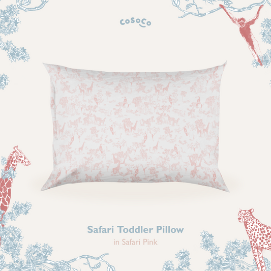 Safari Pink Toddler Pillow