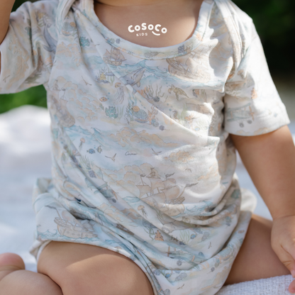 Baby Bloomer Set in Salt Air