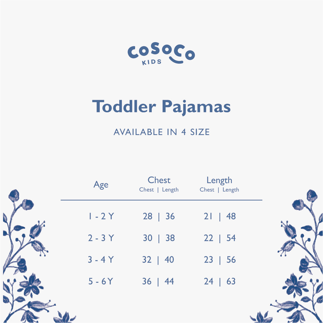 Botanic Blue Toddler Pajamas