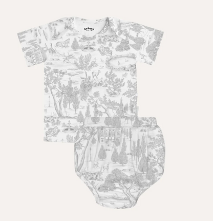 Estate Grey Baby Bloomer Set