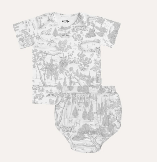 Estate Grey Baby Bloomer Set