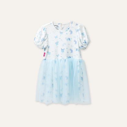 Barbie Puff Sleeve Tulle Dress in Pixie Wish
