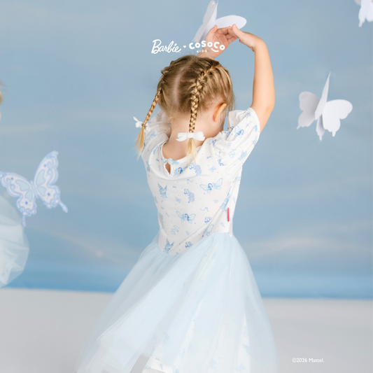 Barbie Puff Sleeve Tulle Dress in Pixie Wish