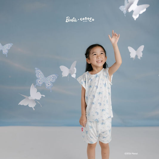 Barbie Ruffle Short Set in Pixie Wish