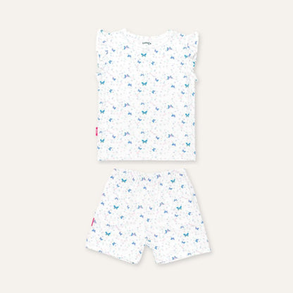 Barbie Ruffle Short Set in Cosmic Butterflies