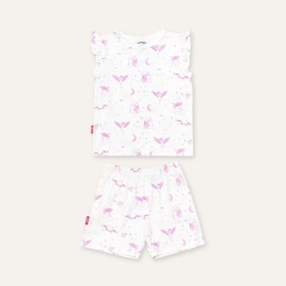 Barbie Ruffle Short Set in Unicorn Skies