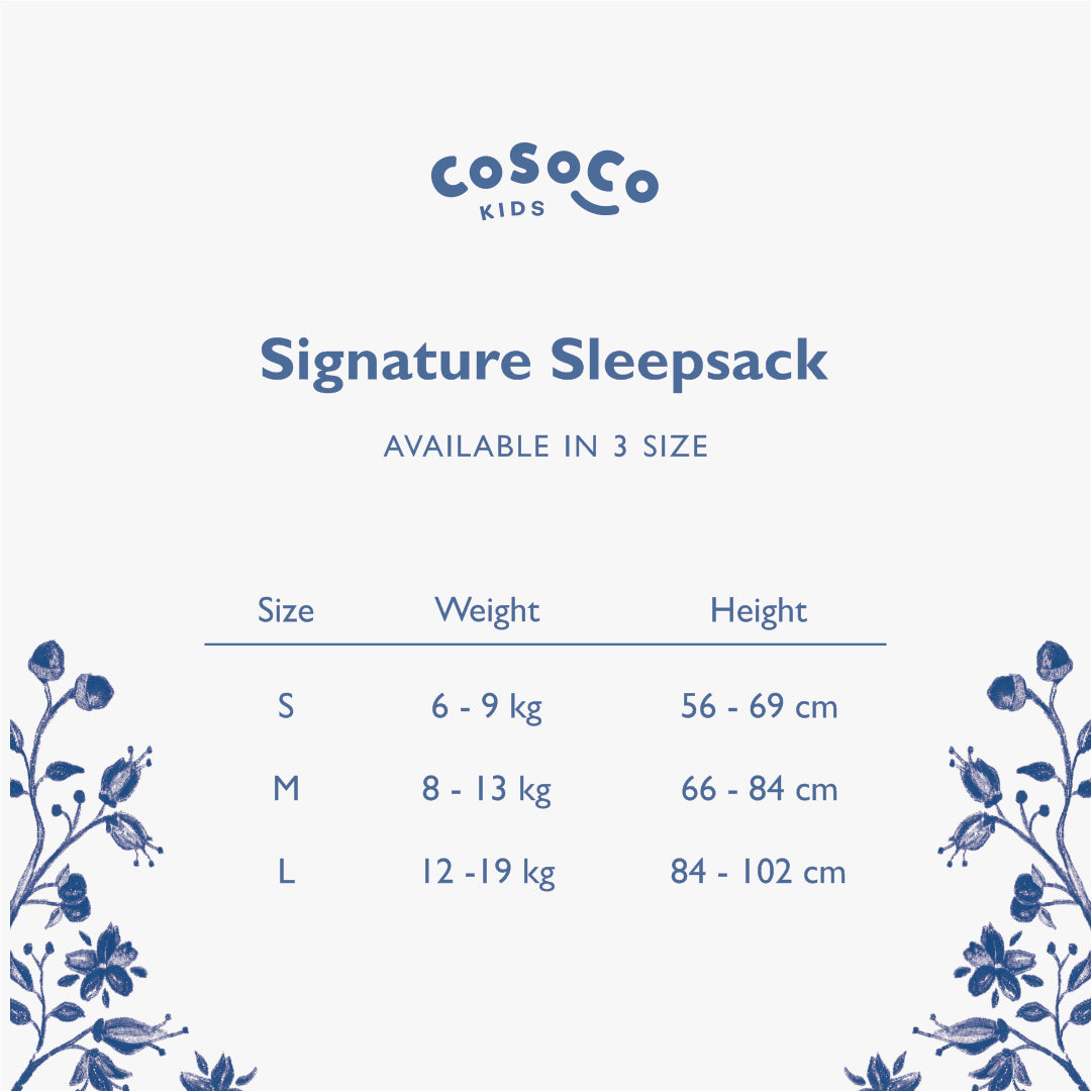 Botanic Blue Signature Sleep Sack (0.5 TOG)