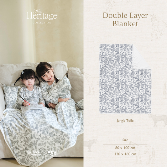 Jungle Toile Double Layer Blanket
