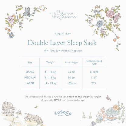 Double Layer Sleep Sack in Salt Air