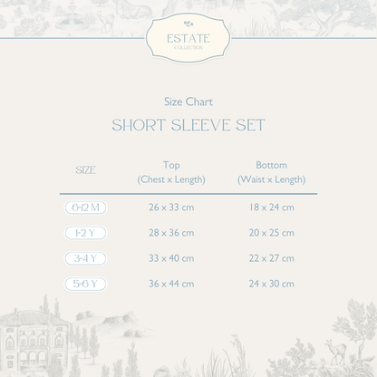 Estate Blue Short Sleeve Set