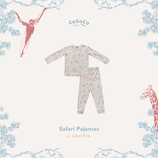 Safari Pink Toddler Pajamas