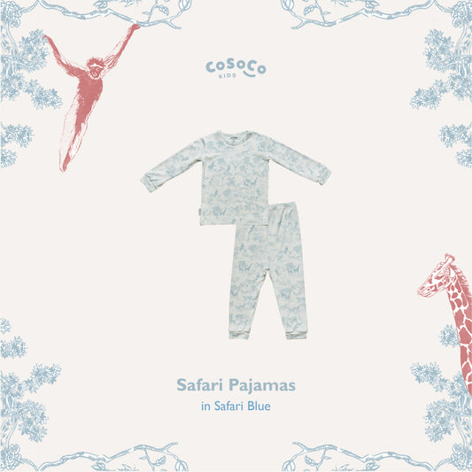Safari Blue Toddler Pajamas