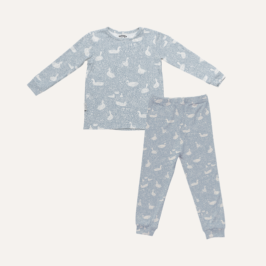 Kids Pajamas in Duck Blue
