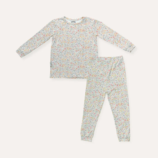 Long Sleeve Pajamas in Everbloom