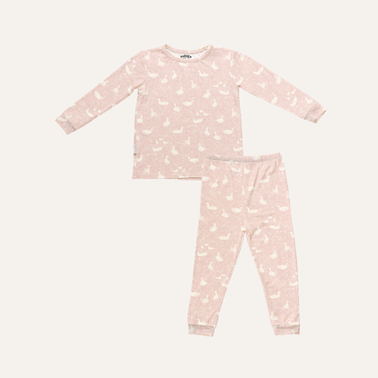 Kids Pajamas in Duck Pink