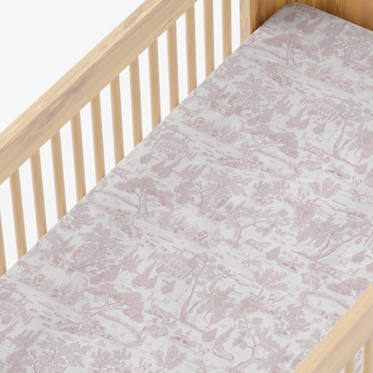 Estate Pink Cribsheet (up to 70 x 140cm)