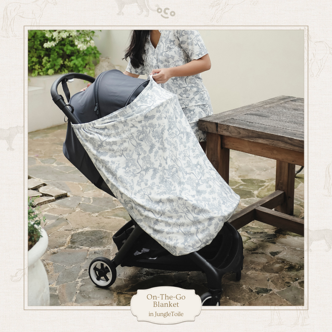 Jungle Toile On the Go Blanket