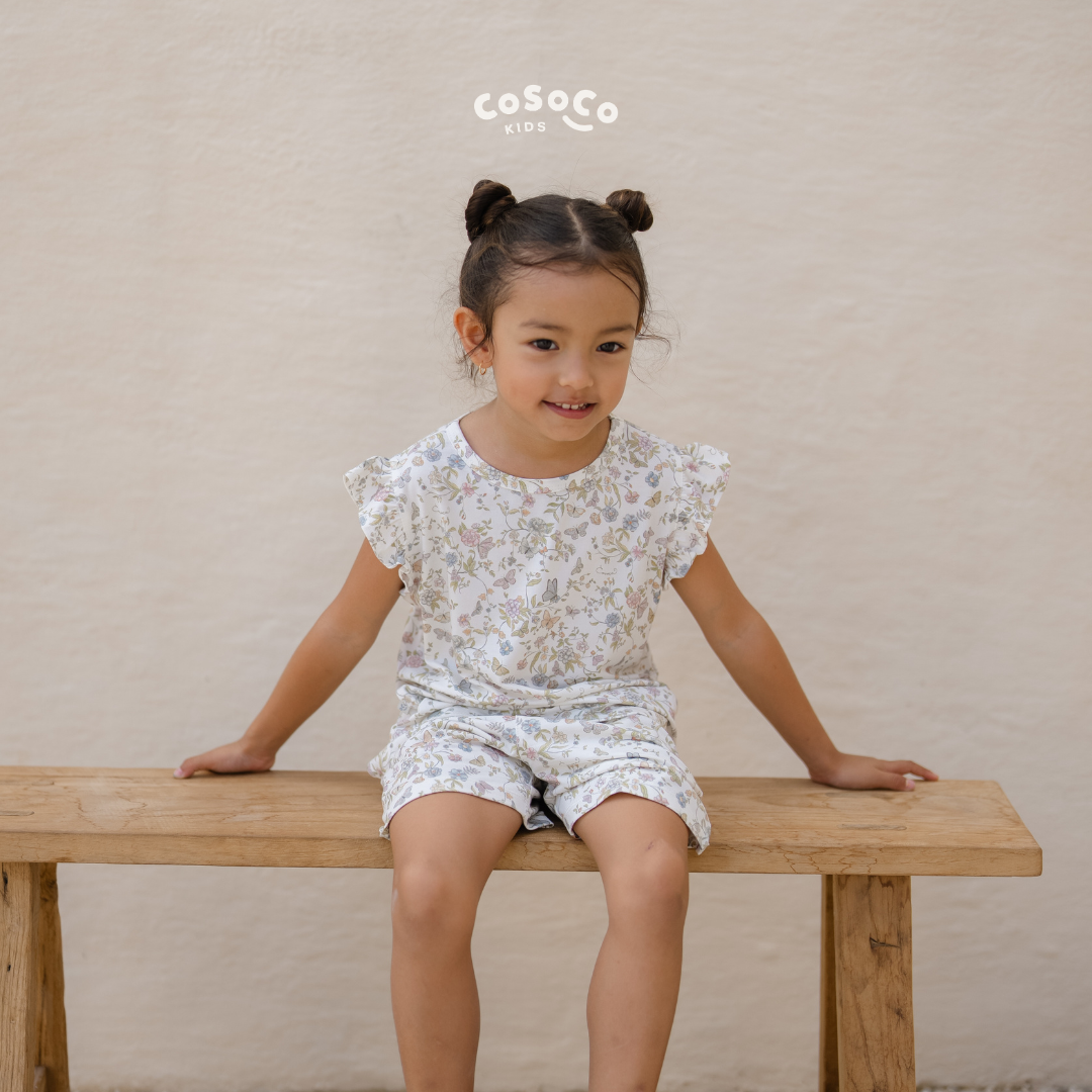 Ruffle Shorts Set in Papillon