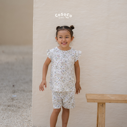 Ruffle Shorts Set in Papillon