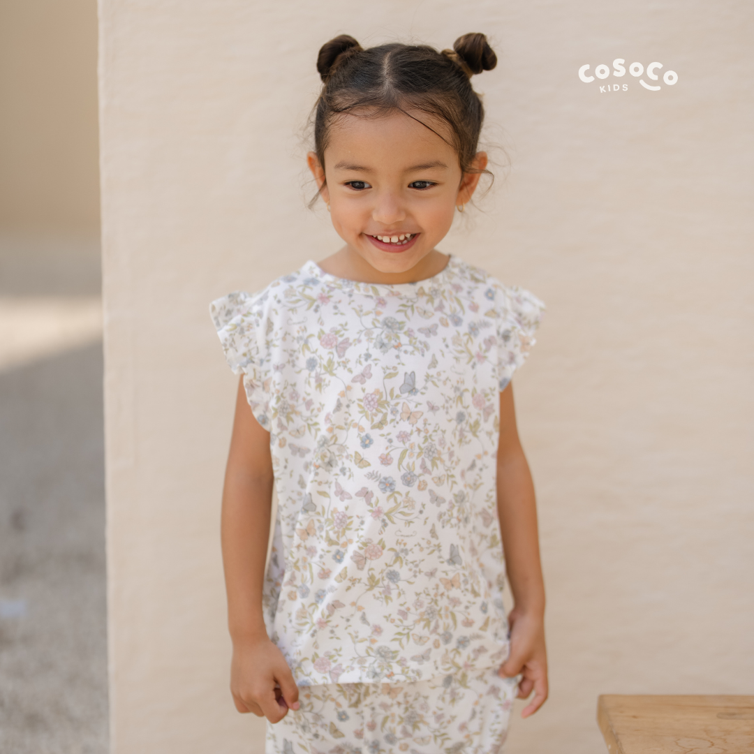 Ruffle Shorts Set in Papillon