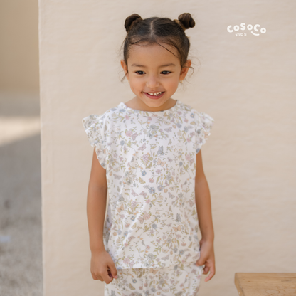Ruffle Shorts Set in Papillon