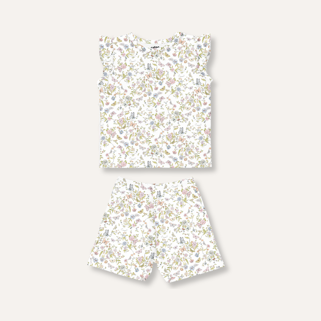 Ruffle Shorts Set in Papillon