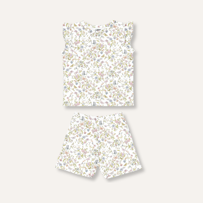 Ruffle Shorts Set in Papillon