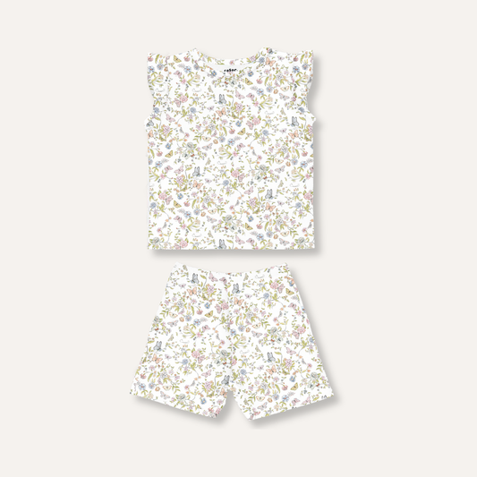 Ruffle Shorts Set in Papillon