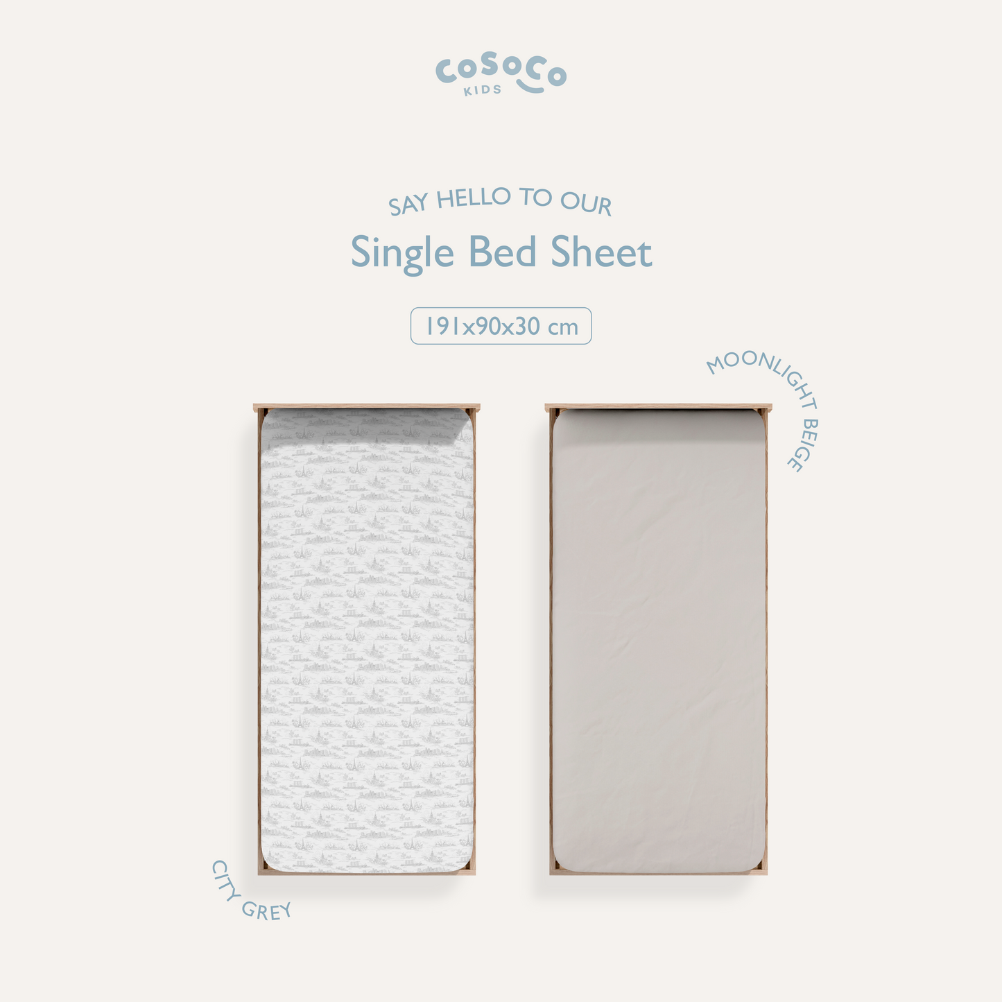 Cityscape TENCEL™ Single Bed Sheet