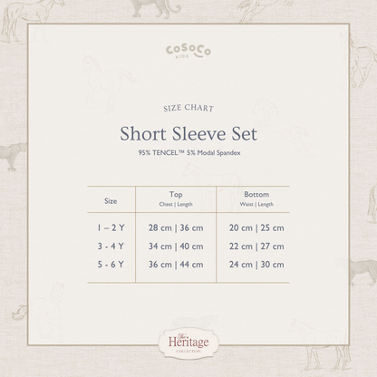 Equestrian Toile Short Sleeve Set