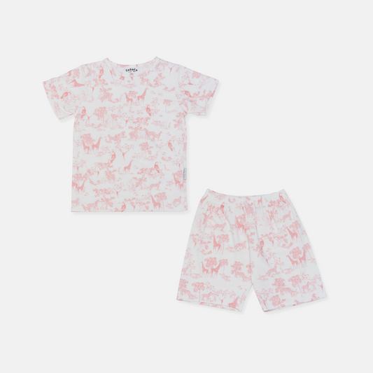 Safari Pink Short Sleeve Set