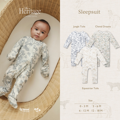 Jungle Toile Sleepsuit