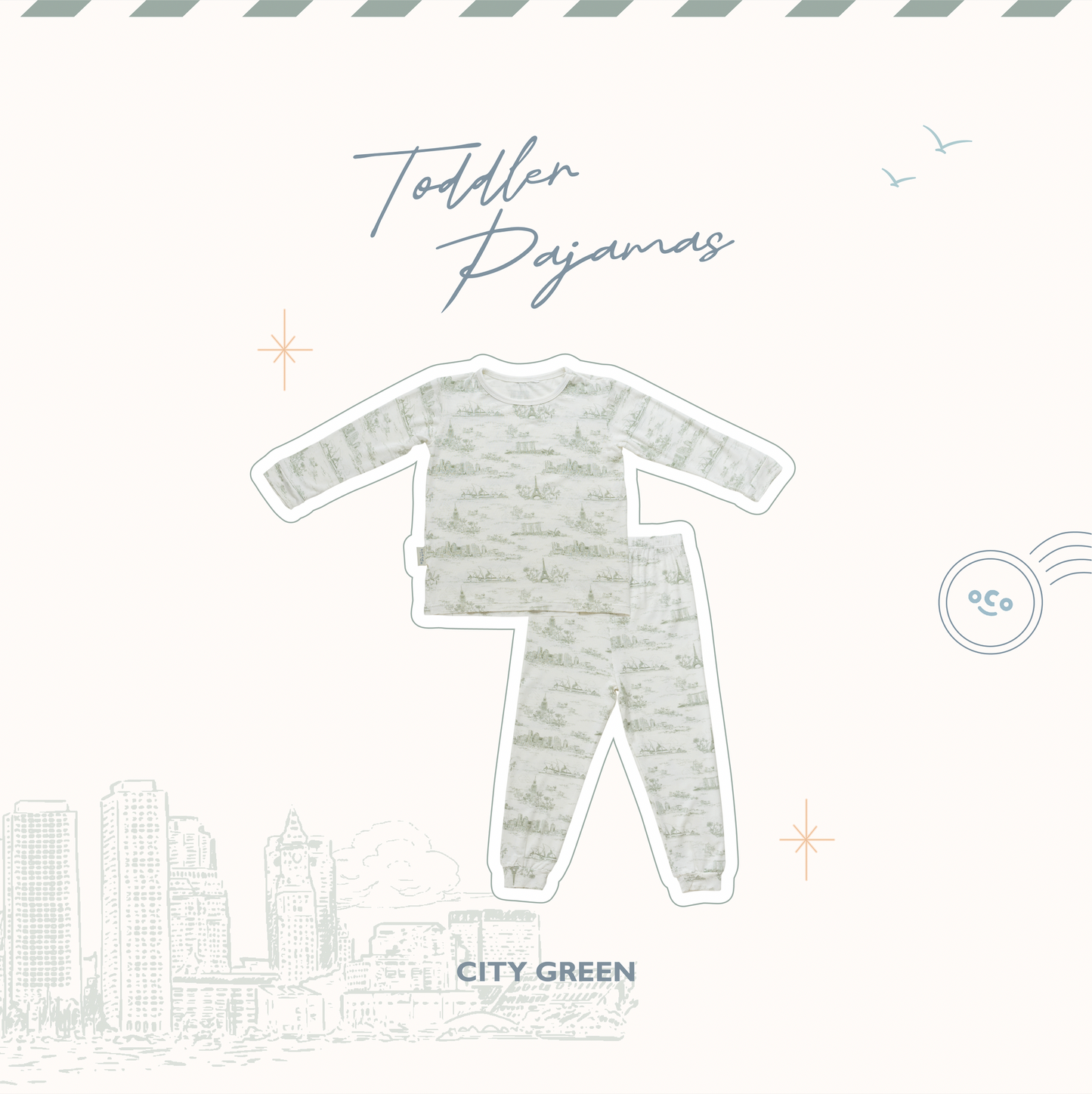 Cityscape Toddler Pajamas
